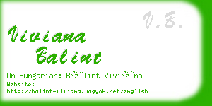 viviana balint business card